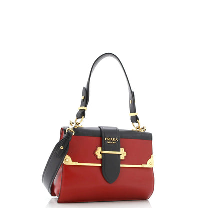 Medium Prada Cahier Convertible Shoulder Bag City Calf and Saffiano