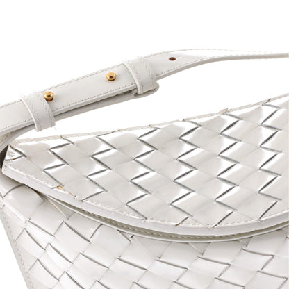 Bottega Veneta Cradle Fold Over Shoulder Bag Intrecciato Leather