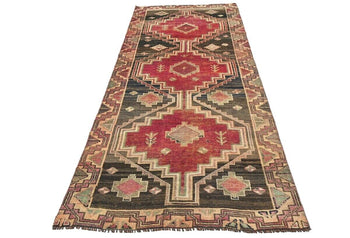 Vintage Distressed Oriental Runner Rug Farmho