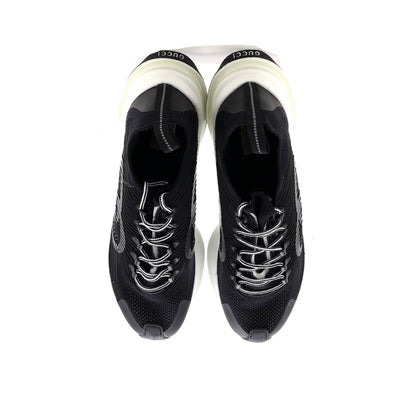 Gucci Men'S Run Sneakers Embroidered Technical Fabric