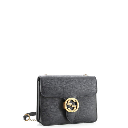 Gucci Interlocking Shoulder Bag Leather Small