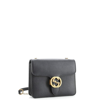 Gucci Interlocking Shoulder Bag Leather Small