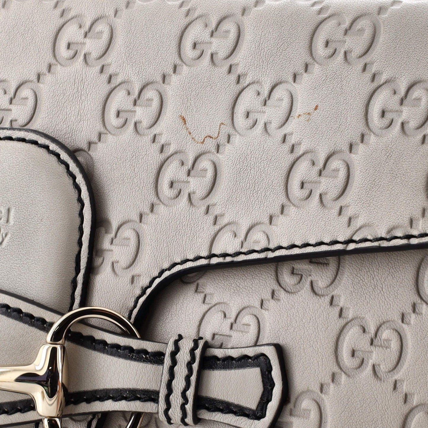 Gucci Emily Chain Flap Bag Guccissima Leather Medium