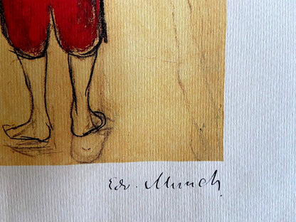 Edvard Munch Museum Lithograph Coa Signed Numbered Egon Schiele