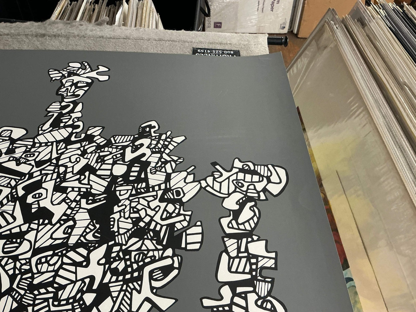 Jean Dubuffet Le Libre Echange " Serigraph Modernism Gray Bla