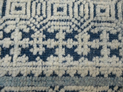 Large Modern Geometric Oriental Rug Cream