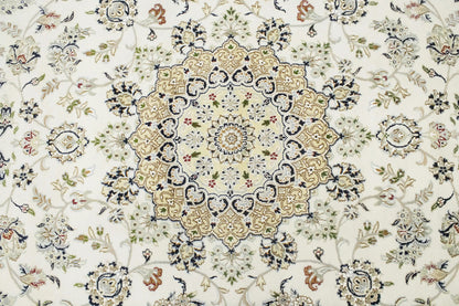 Floral Medallion Classic Indo-Nain Handmade Oriental Rug 8X10 ft