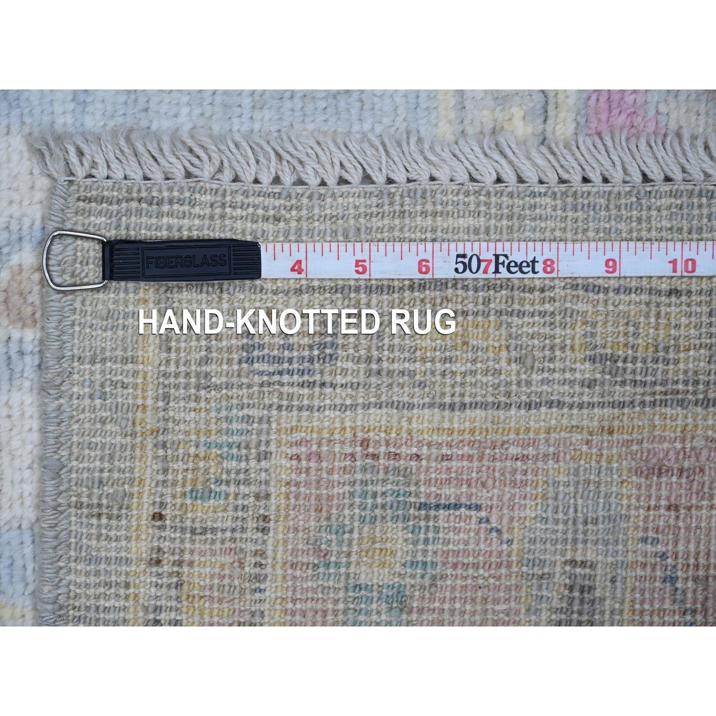 6'4"X9'2" Carolina Blue Afghan Angora Oushak Vegetable Dyes Oriental Rug