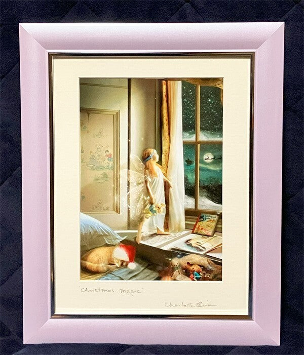 Charlotte Bird (Uk) Signed Photograph Print "Fairy Cat" Art Framed