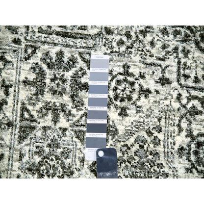 10'X10' Oxford White Hand Knotted Organic Wool Mamluk Dynasty Round Rug
