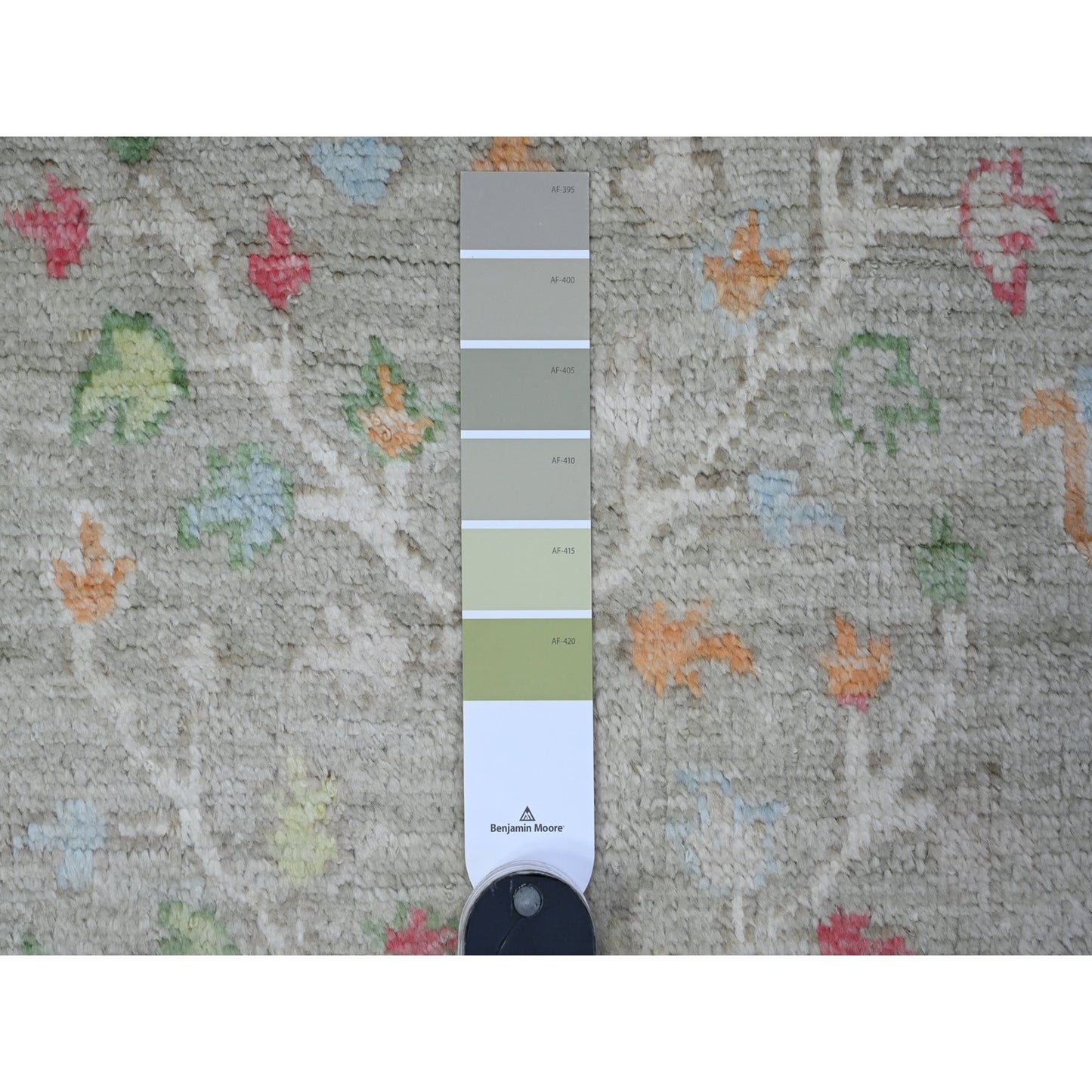 3'1"X5' Laurel Green Afghan Angora Oushak Vegetable Dyes Oriental Rug