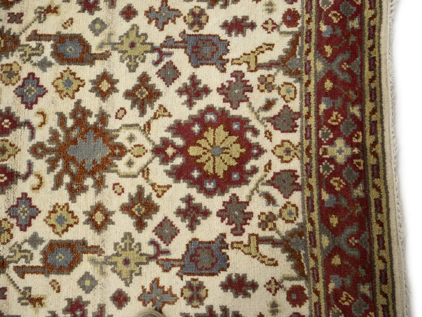Cream Oushak Chobi Oriental Rug Handmade Large Floral Room Dcor Carpet 4X6 ft
