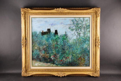Oil painting La Palmeraie 1971 Bernard Gantner Original French 10F