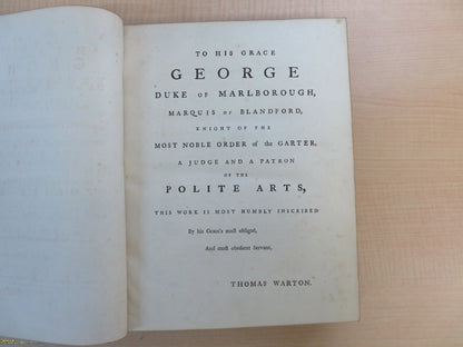 The History Of English Poetry By Thomas Warton - First Edition - 1774-1781 3Vol