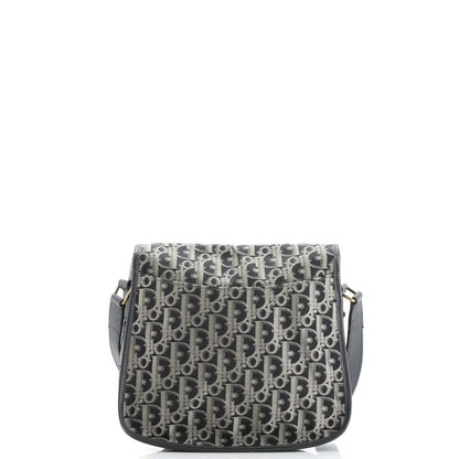 Christian Dior Vintage Trotter Flap Shoulder Bag Diorissimo Canvas Medium