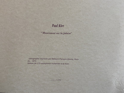 Paul Klee Lithograph Coa Numbered Pencil Stamped Certified