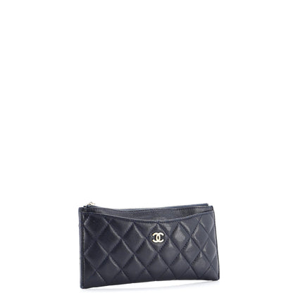 Chanel Classic Zip Pouch Quilted Caviar Long