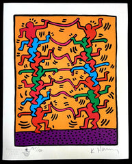 Keith Haring Lithograph Signed & Numbered COA by Hand Stamp