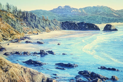 David Maes Gallegos 'Oregon Coast' 2003 Silkscreen Print, Limited Edition Of 300