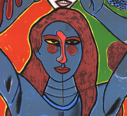 Corneille La Sensualite Du Sensible " Serigraph Contemporary