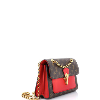 Leather Louis Vuitton Victoire Handbag Monogram Canvas and