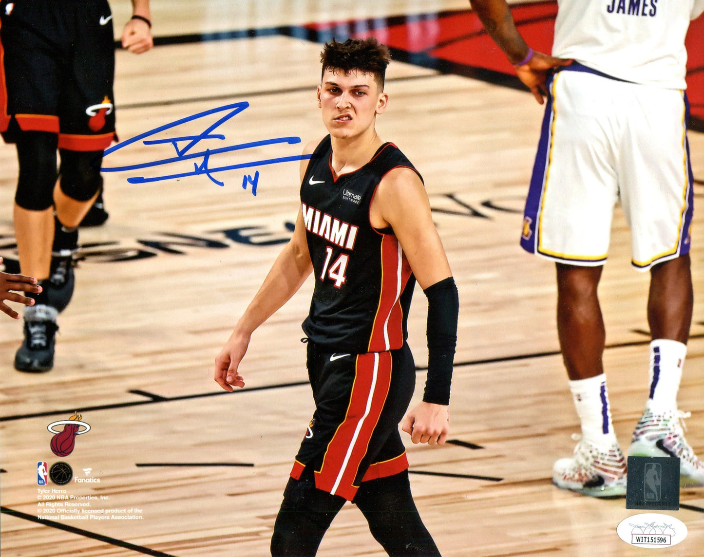 Tyler Herro Autographed Snarl 8X10 Photo (Jsa)