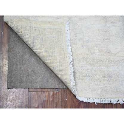 3'1"X4'10" White Wash Peshawar Wool Hand Knotted, Oriental Rug