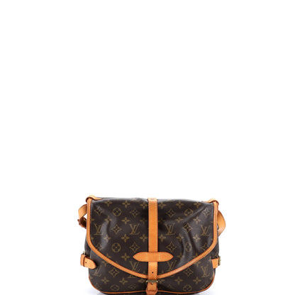Louis Vuitton Saumur Handbag Monogram Canvas 30