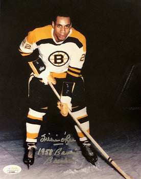(JSA) Willie O'Ree Autographed 8x10 Hockey Photo