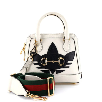 Mini Gucci x Adidas Horsebit 1955 Top Handle Bag Leather with Applique