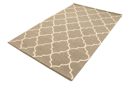 5X8 Ft Hand-Tufted Modern Rug Pastel Brown