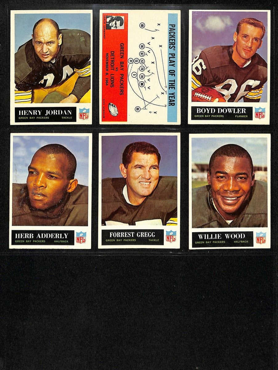 1965 Philadelphia Football Cards Green Bay Packers Complete Team Set (14) 200317