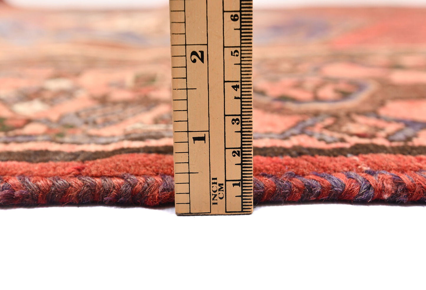 Hand-Knotted Oriental Rug Rusty Red Tribal Design