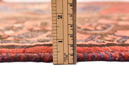Hand-Knotted Oriental Rug Rusty Red Tribal Design