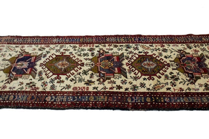 Handmade Geometric Design Oriental Runner Rug