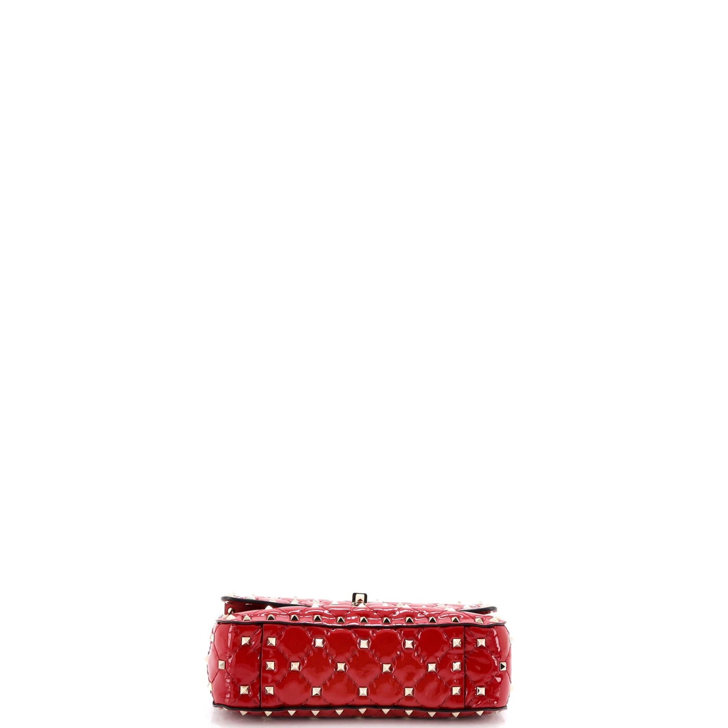 Valentino Garavani Rockstud Spike Flap Bag Quilted Patent Small