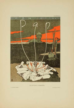 Original Vintage Poster Pan By Sattler For Affiches Etrangeres 1897