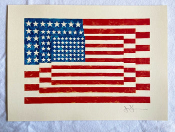 Jasper Johns Lithograph Coa Numbered Crayon Signed Op