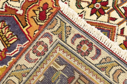 Hand-Knotted Vintage Oriental Rug Red Traditional
