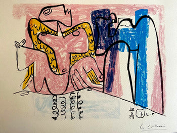 Le Corbusier Lithograph Coa Certified Signed Op 1976