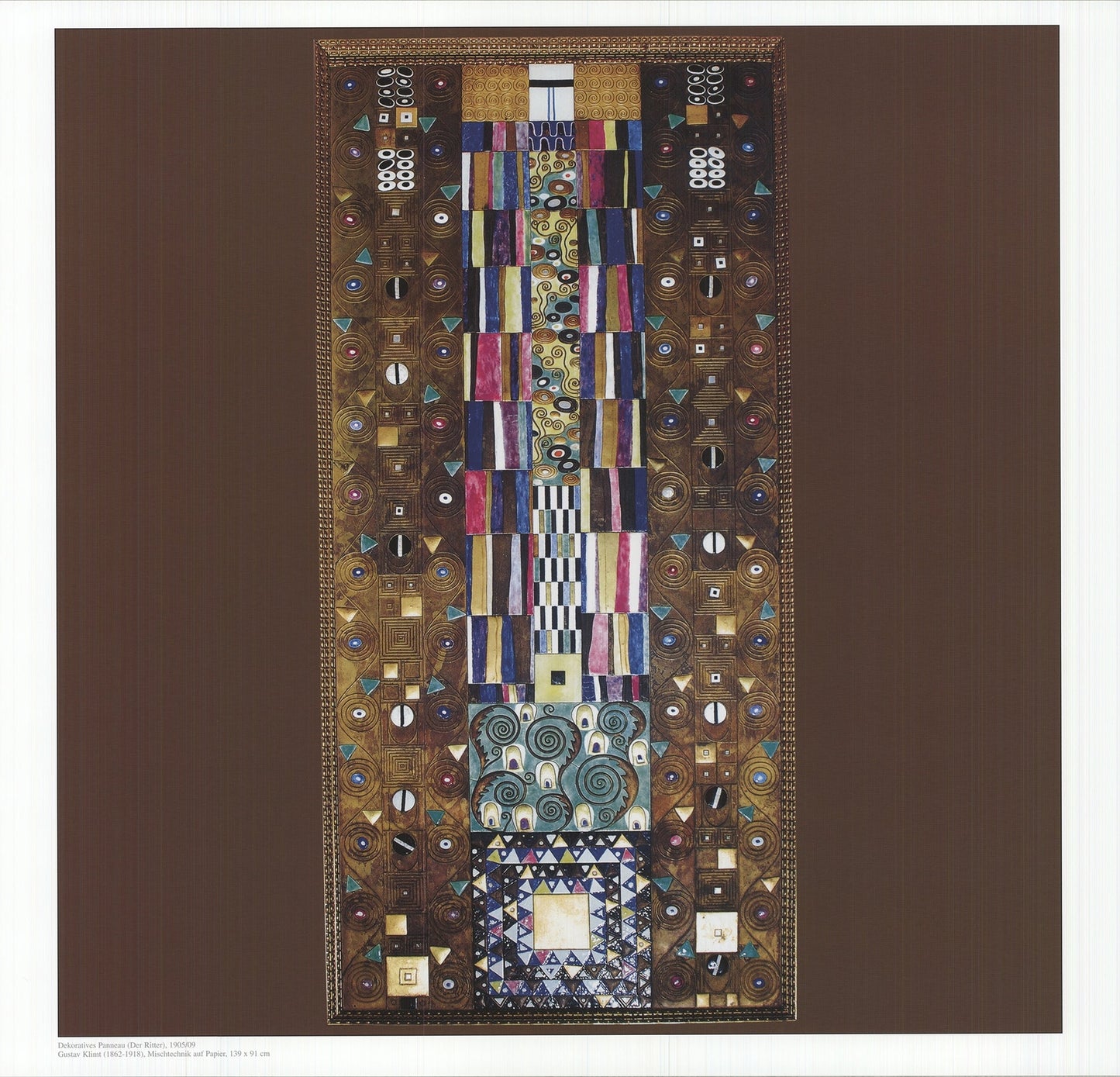 Gustav Klimt Dekoratives Panneau " Offset Lithograph