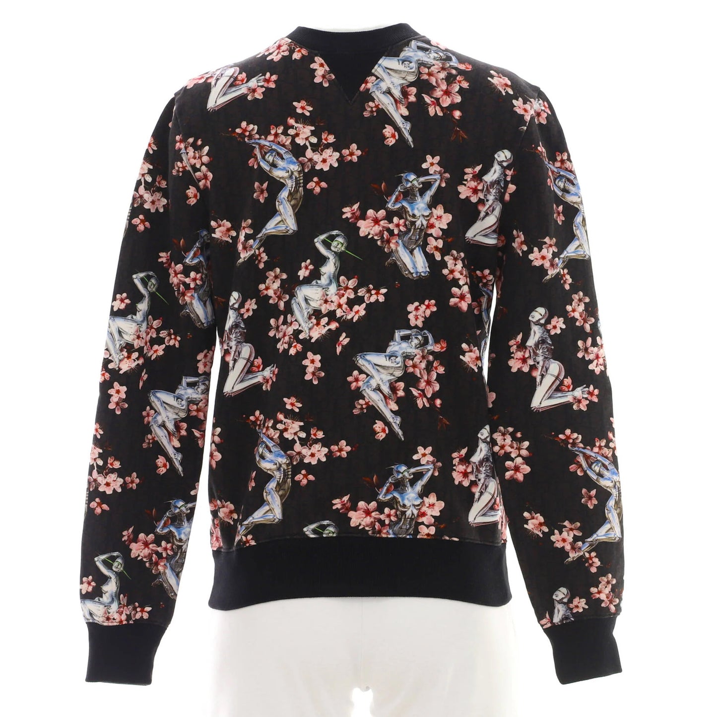 Christian Dior Men'S Crewneck Sweatshirt Limited Edition Sorayama Oblique Cotton