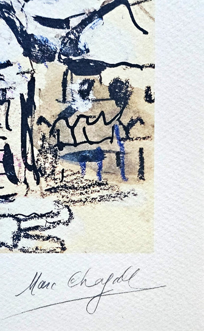 Marc Chagall Lithograph Coa Signed Hand Numbered Crayon Limited Museum
