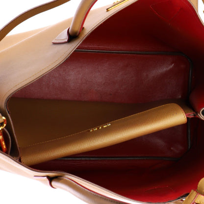 Prada Cuir Double Tote Saffiano Leather Large