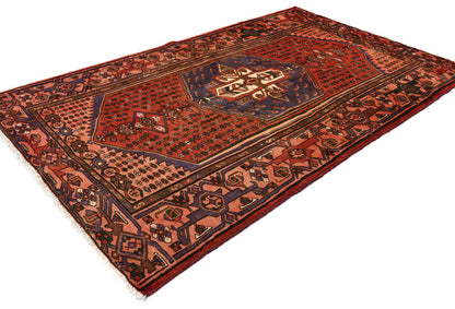 Hand-Knotted Oriental Rug Rusty Red Tribal Design