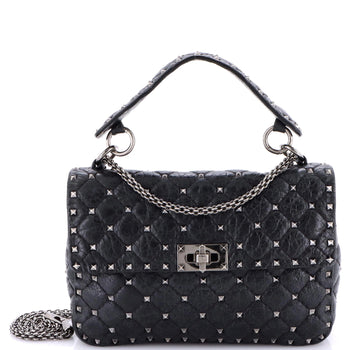 Valentino Garavani Rockstud Spike Flap Bag Quilted Leather Medium