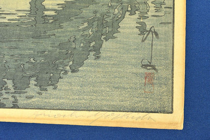 Woodblock Print Kameido Scenes Tokyo by Hiroshi Yoshida 1927