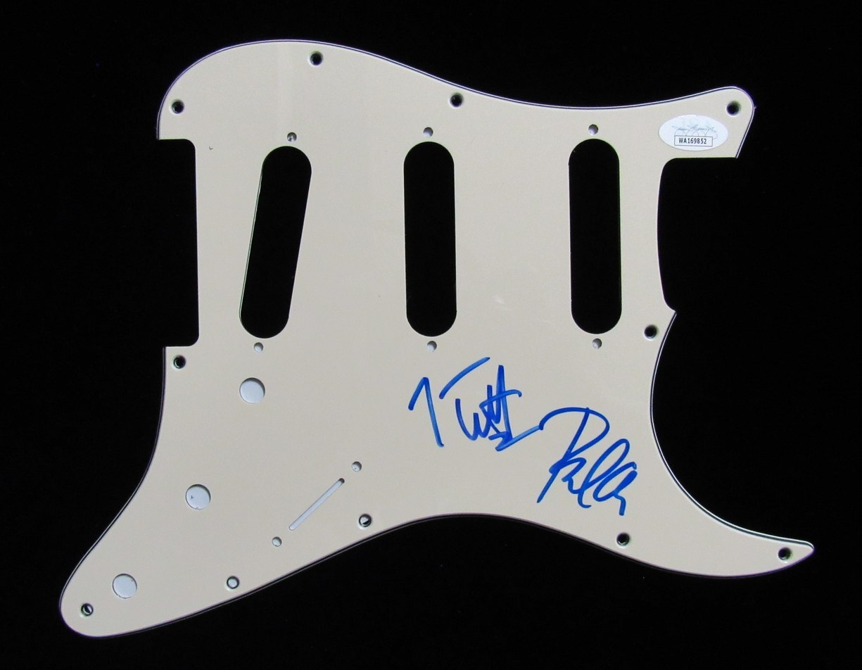 Def Leppard Joe Elliott/Phil Collen Signed/Autographed Guitar Pick Guard Jsa 577
