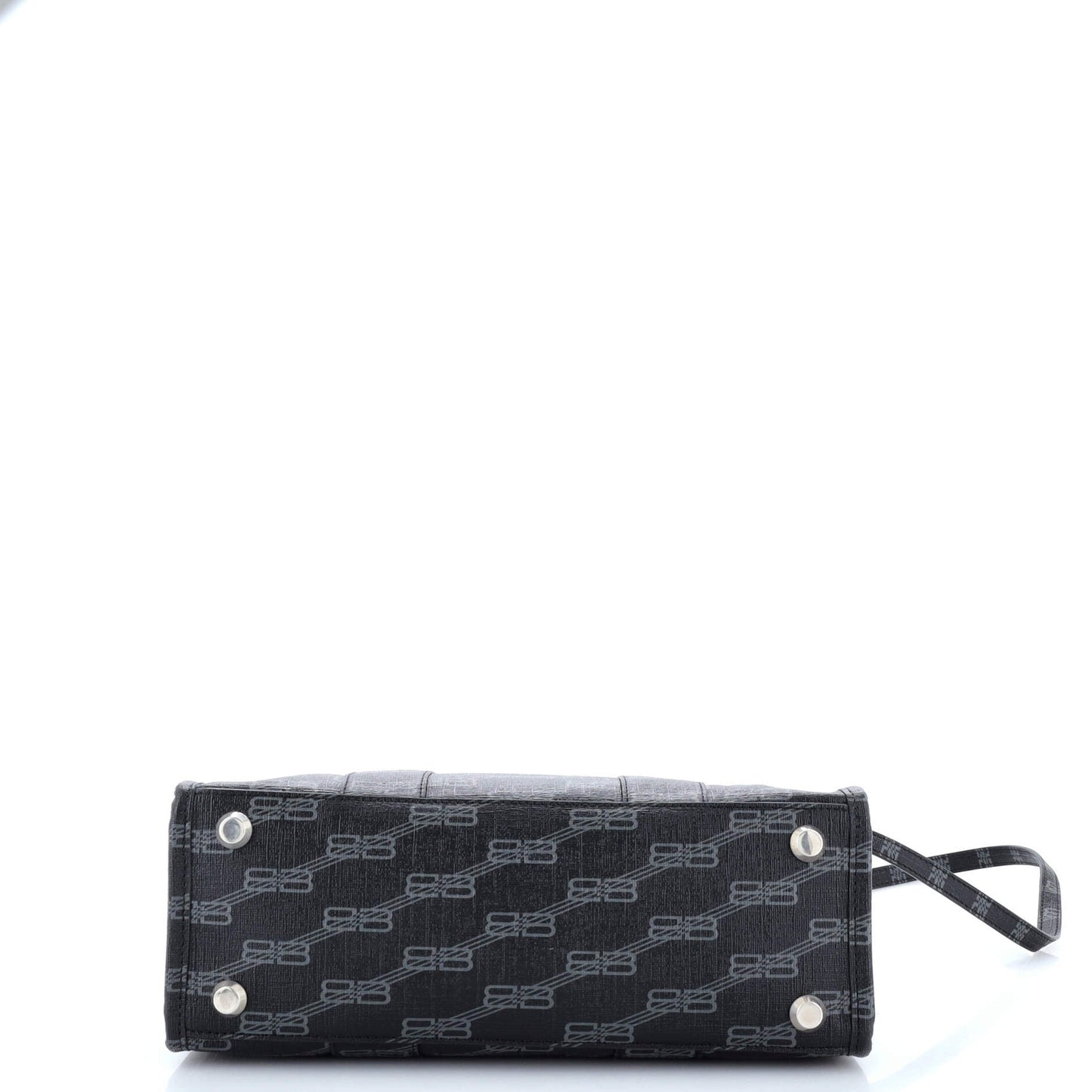 Balenciaga Hardware Tote Bb Monogram Coated Canvas Small