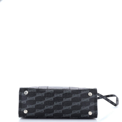 Balenciaga Hardware Tote Bb Monogram Coated Canvas Small